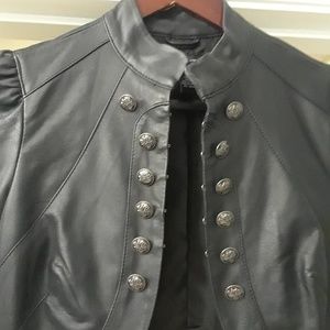 INC International concept 1/4 sleeves leather jack